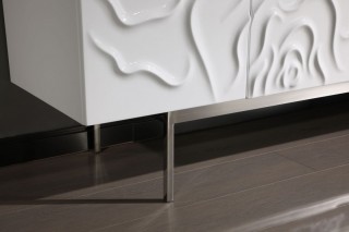 Modern White High Gloss Pattern Buffet