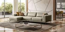 Elite Designer All Leather Sectional