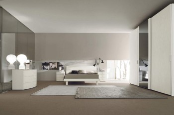 Made in Italy Wood Modern Bedroom Sets with Optional Storage System