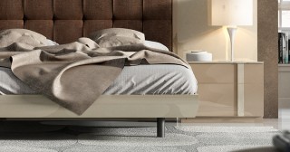 Lacquered Made in Spain Wood Elite Platform Bed