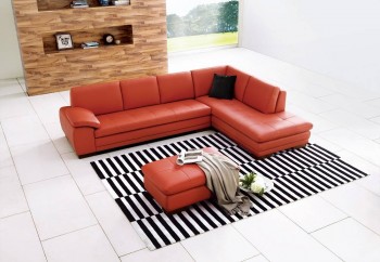 Advanced Adjustable Leather Sectional with Chaise