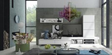 Luxury Matte White Wall Unit Luxury Matte White Wall Unit