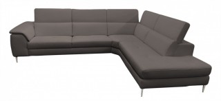 Luxury Full Leather Sectional with Chaise