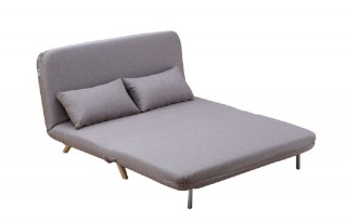 Unique Taupe Microfiber Sofa Sleeper with Lunge and Bed Features