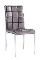 Contemporary Brown Dining Chair with Metal Frame