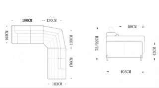 Luxury Sectional Upholstered in Real Leather