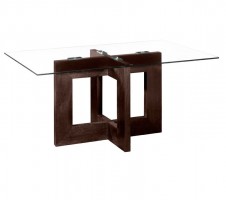 Madera Finn Table with Chocolate Veneer Legs