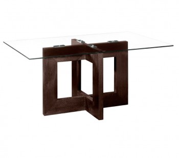 Madera Finn Table with Chocolate Veneer Legs Madera Finn Table with Chocolate Veneer Legs