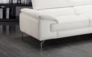 Unique Tufted Top-Grain Leather Sectional