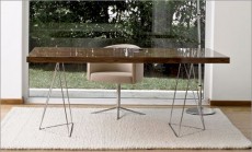 Tropic Dining Table with Chrome Trestles Tropic Dining Table with Chrome Trestles