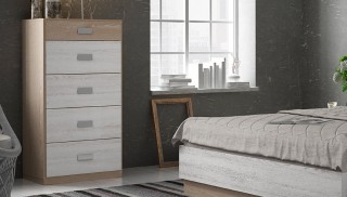 Graceful Wood Platform and Headboard Bed with Extra Storage