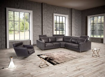 Elegant 100% Italian Leather Sectional