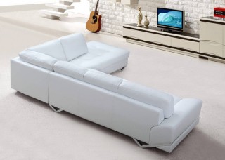 Stylish Leather Sectional with Chaise