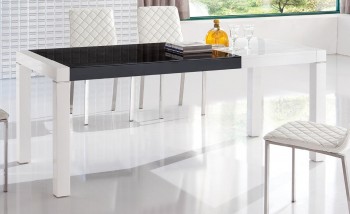 Dual Colored Contemporary Extendable Dining Table