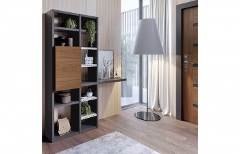 Modern Dark Wood Hallway Unit