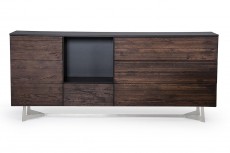 Modern 4 Doors Dark Aged Oak Buffet Modern 4 Doors Dark Aged Oak Buffet