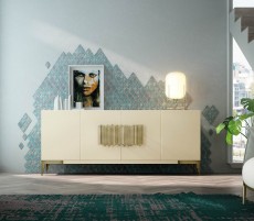 Metallic Matte Beige Luxury Buffet Metallic Matte Beige Luxury Buffet