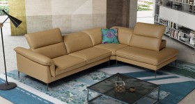 Contemporary Style Full Italian Leather Sectionals