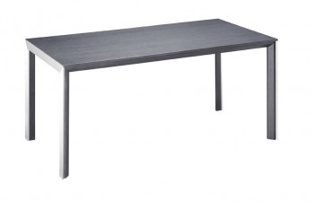 Caesar Table with Brushed Steel Accents