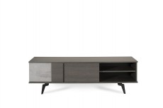 Italian Modern Faux Concrete and Grey TV Stand Italian Modern Faux Concrete and Grey TV Stand