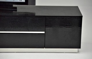 Black Crocodile Texture and Lacquer TV Unit