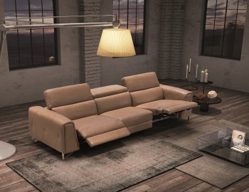 Dark Color Living Room Set with Reclining System