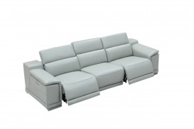 Contemporary Stylish Leather 3Pc Sofa Set with Chrome Legs