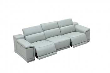 Contemporary Stylish Leather 3Pc Sofa Set with Chrome Legs Contemporary Stylish Leather 3Pc Sofa Set with Chrome Legs