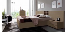 Lacquered Made in Spain Wood Platform and Headboard Bed with Storage System Lacquered Made in Spain Wood Platform and Headboard Bed with Storage System
