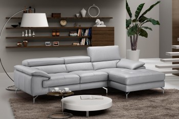 High-class Leather Sectional with Chaise