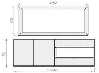 Exclusive Light Pistachio Wall Unit