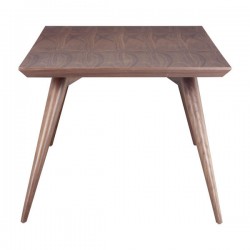 Contemporary Modern Sturdy Walnut Dining Room Table