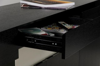 Dark Oak Contemporary Sideboard Buffet with Floating Top