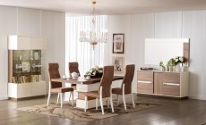 Overnice Wood Top Microfiber Modern Dining Set Overnice Wood Top Microfiber Modern Dining Set