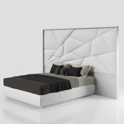 Elegant Leather Modern Design Bed Set