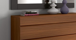 Made in Spain Wood Designer Bedroom Sets with Wide Headboard