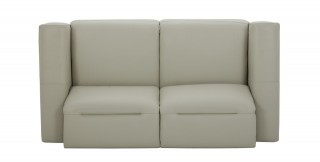 Contemporary Leather Sofa Set on Chrome Frame