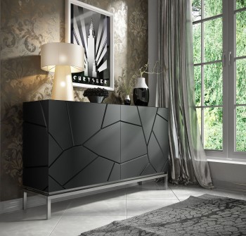 Black Matte Buffet for Dining Room