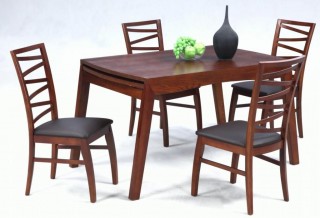Solid Oak Extendable Dining Table in Dark Oak