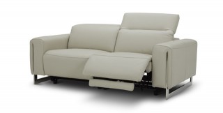 Contemporary Leather Sofa Set on Chrome Frame