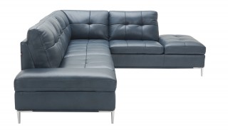 Advanced Adjustable Tufted Leather Corner Sectional Sofa with Pillows