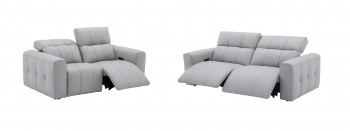 Luxurious Two Piece Leather Set in Grey Leather Luxurious Two Piece Leather Set in Grey Leather