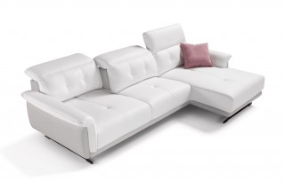 Advanced Adjustable Tufted Top Grain Leather Sectional