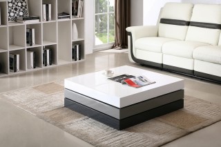 Madison White Grey Black 360 Degrees Motion Storage Coffee Table