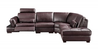 Exquisite Leather Upholstery Corner L-shape Sofa