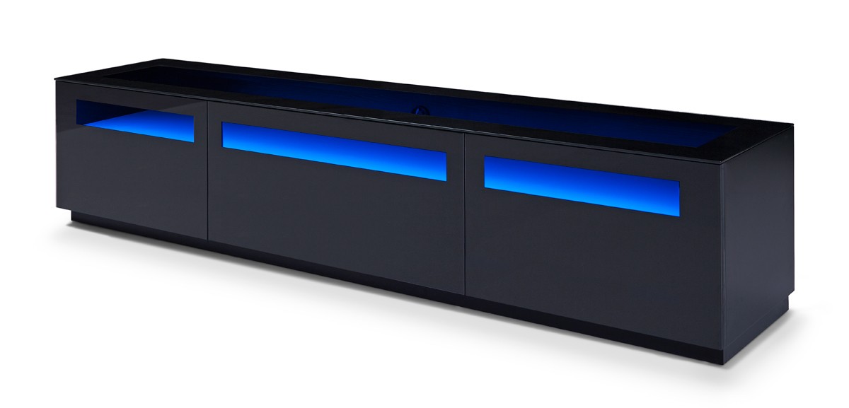 Brown Oak Blue Led Light And Glass Top Tv Stand Chicago Illinois Vig Brown Oak Blue Led Light And Glass Top Tv Stand Larger Image