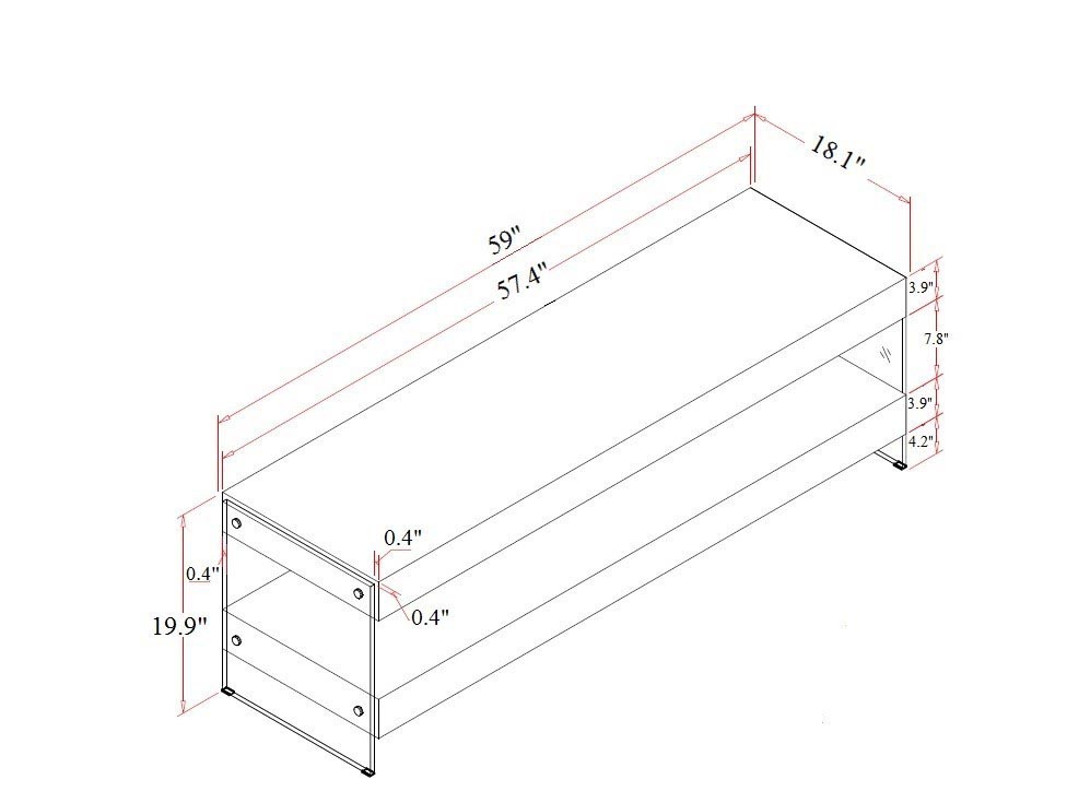 Ultra Contemporary Glass TV Stand - Click Image to Close