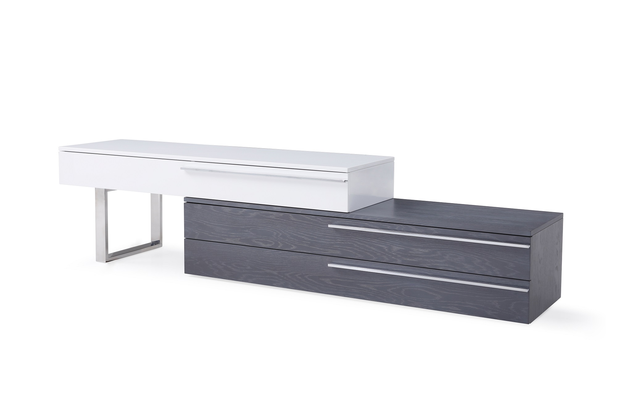 Zen TV Stand with Two Drawer for Media Storage - Click Image to Close