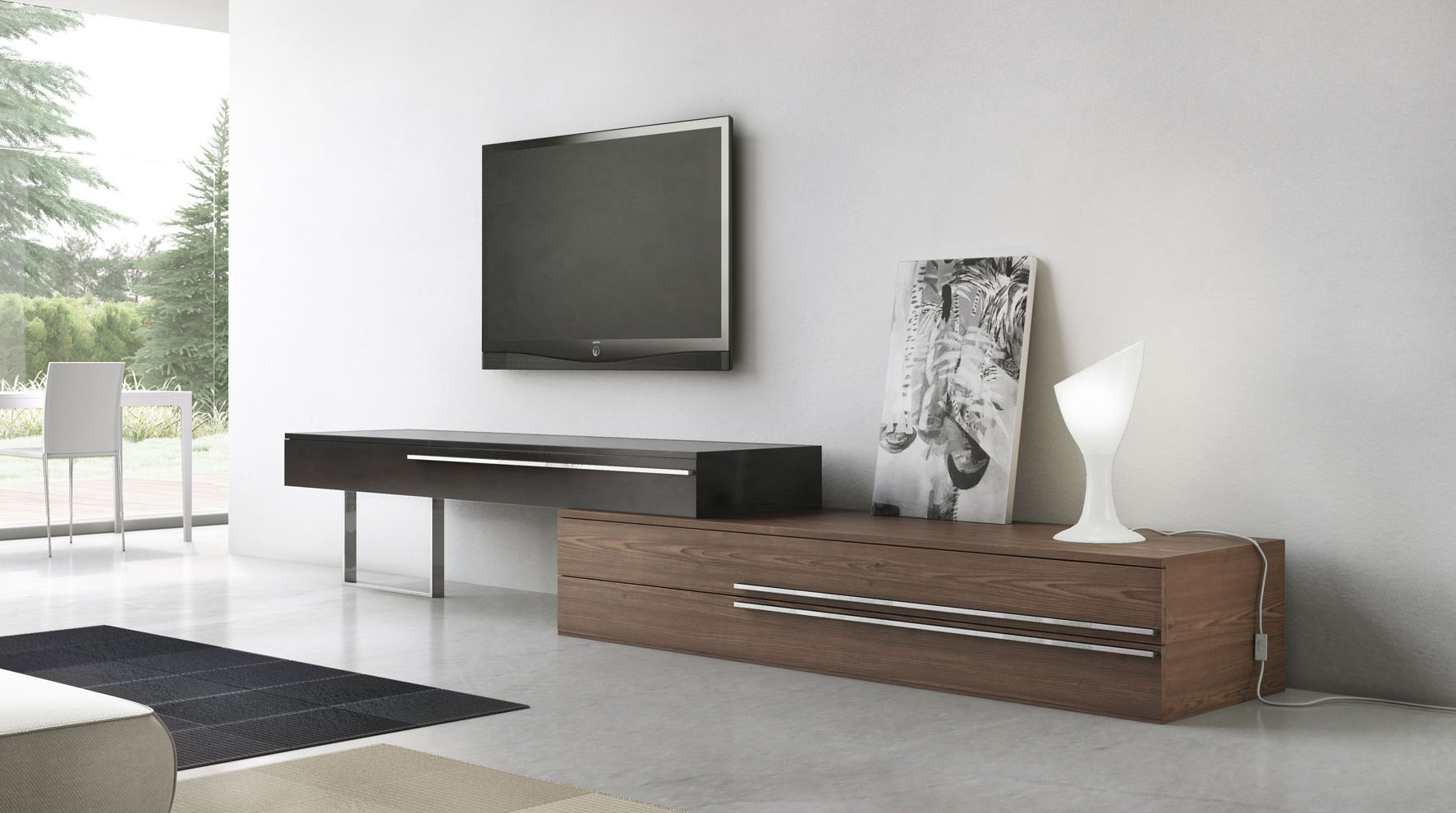 Unique Adjustable Lenght Three Drawer TV Entertainment Unit Dallas