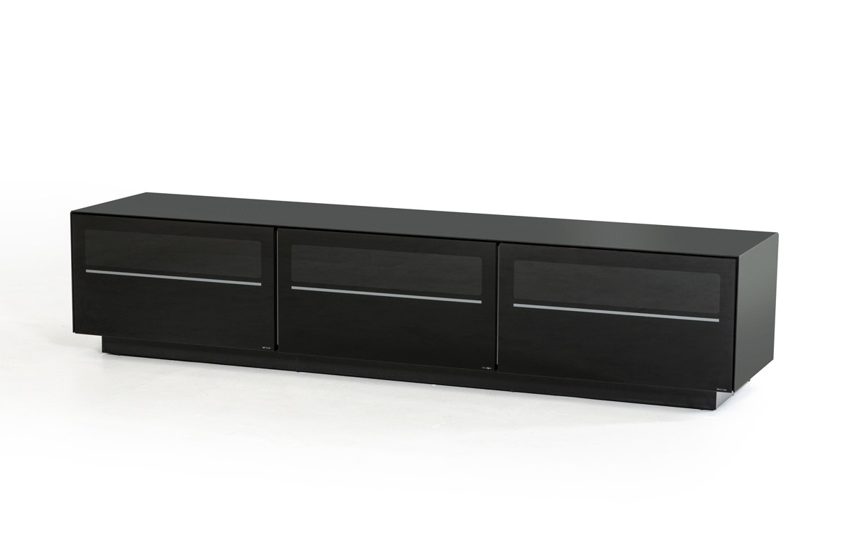 Modern Black Matte TV Stand - Click Image to Close